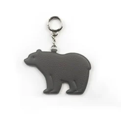 Bear Vegan Leather Key Ring