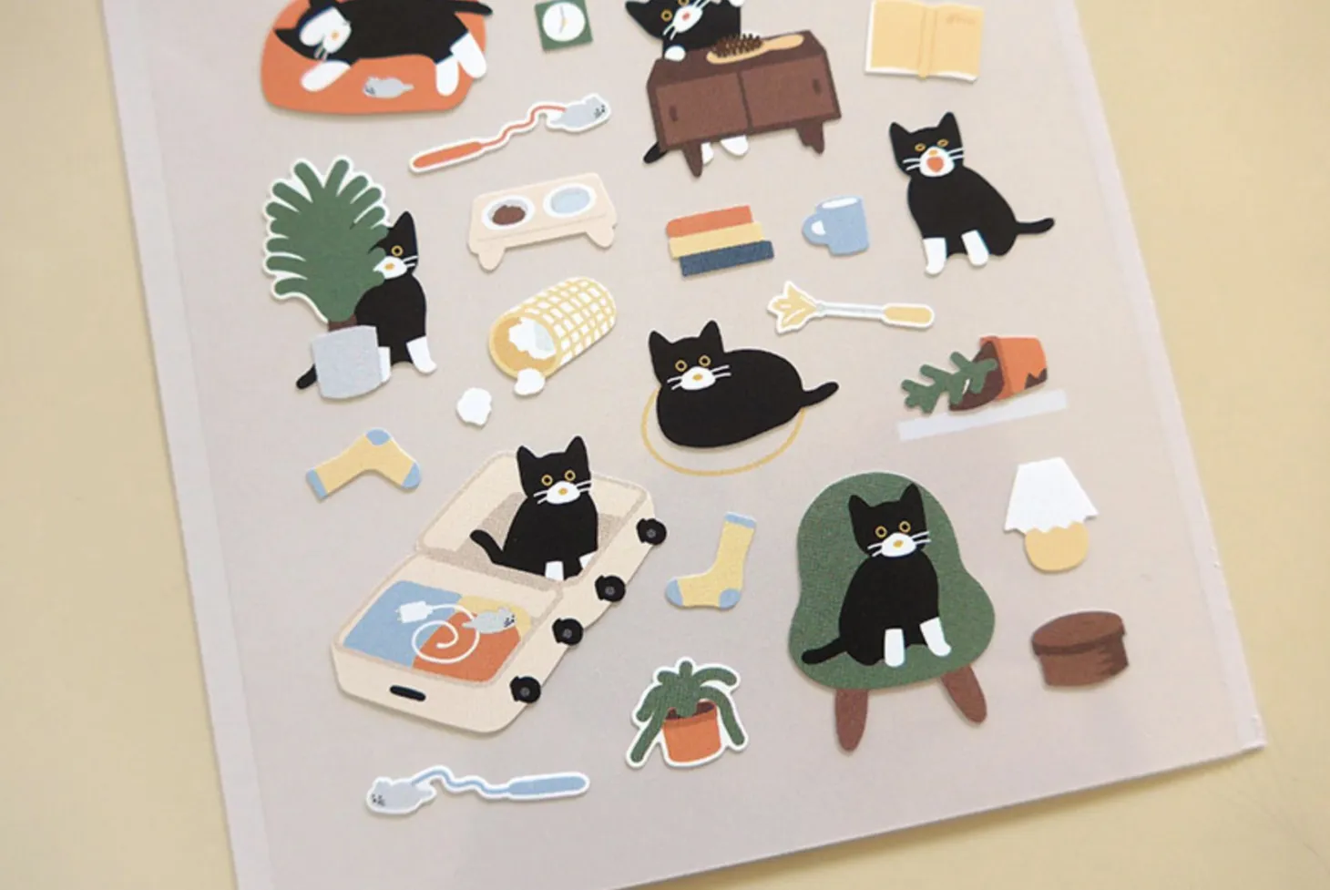 Black Cat Deco Sticker