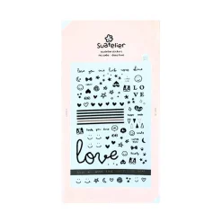 Black Love Nail Deco Sticker