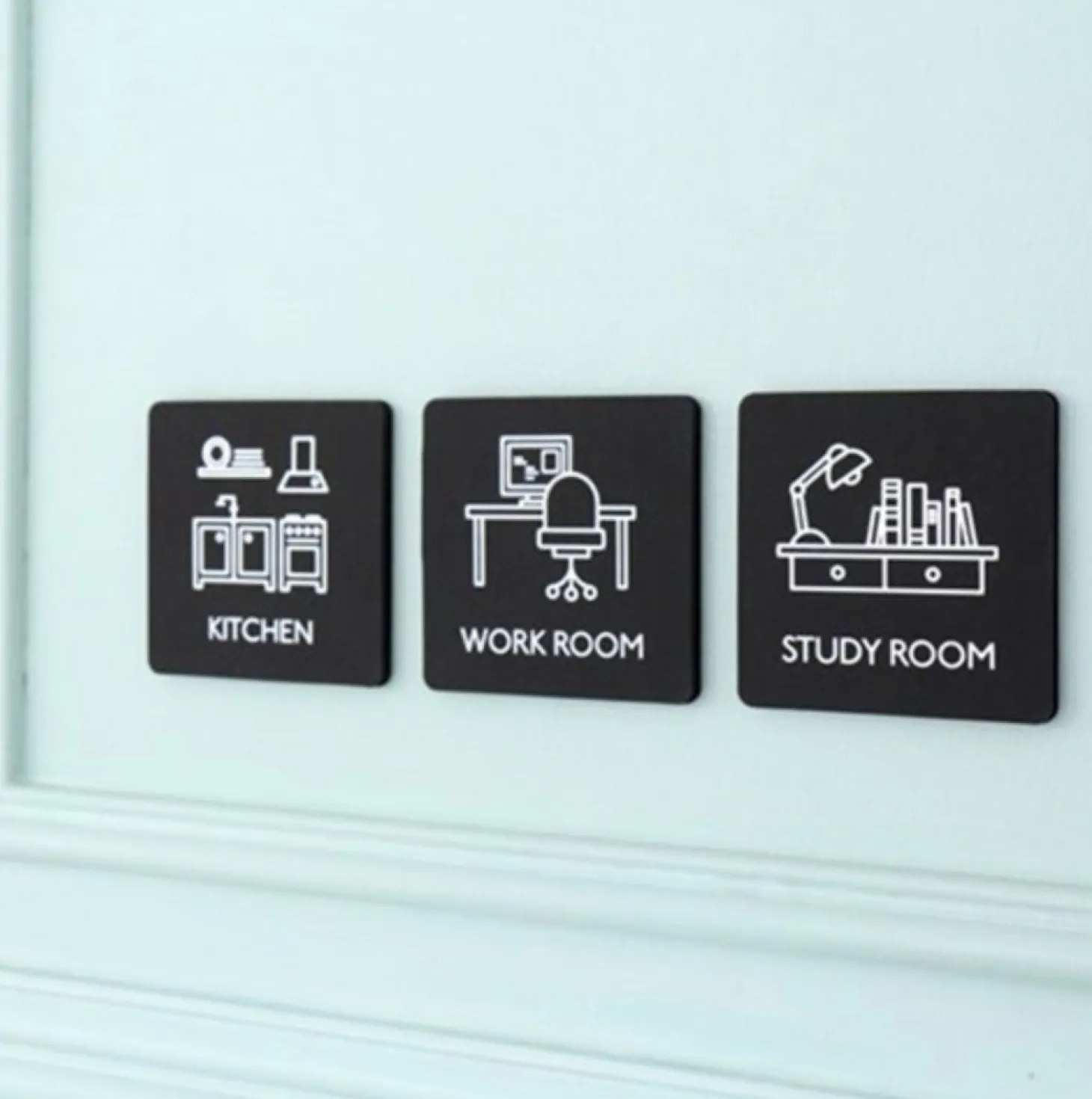 Black Pictogram Door Sign