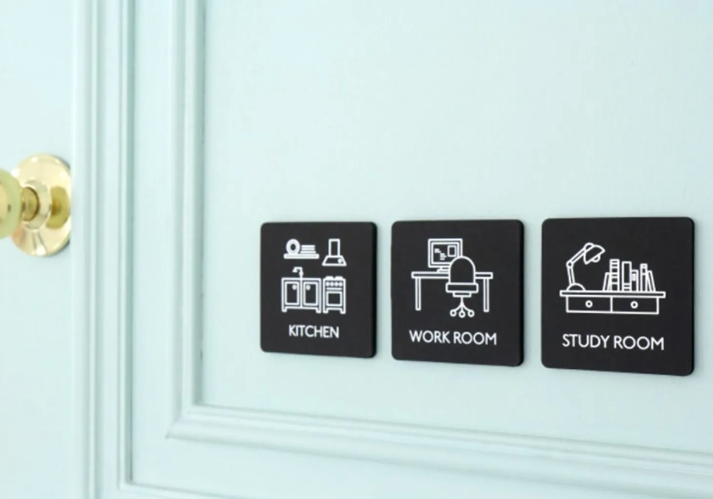 Black Pictogram Door Sign