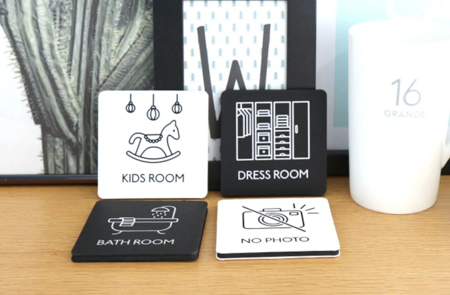 Black Pictogram Door Sign