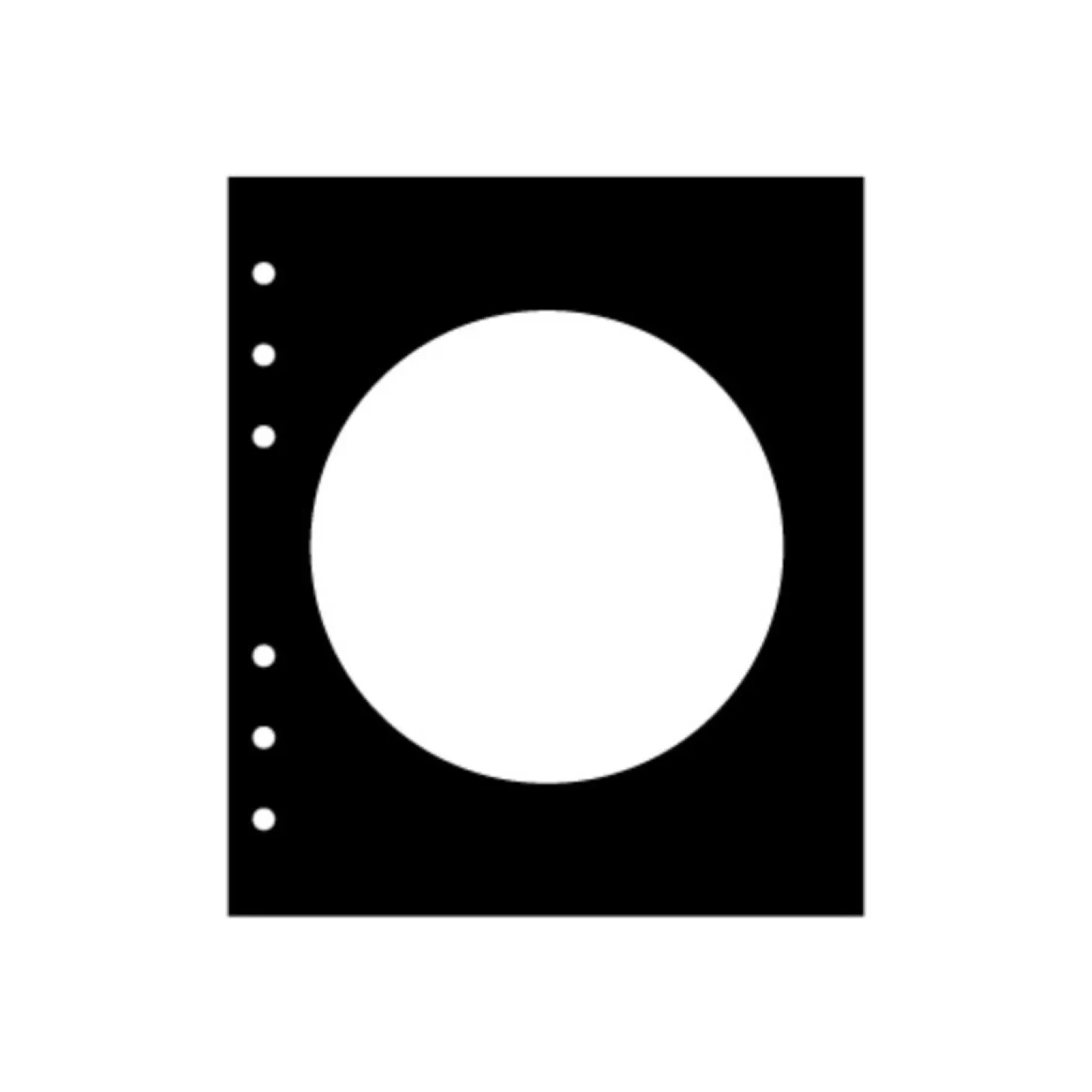 Black 6 Ring A6 Wide Note Refill