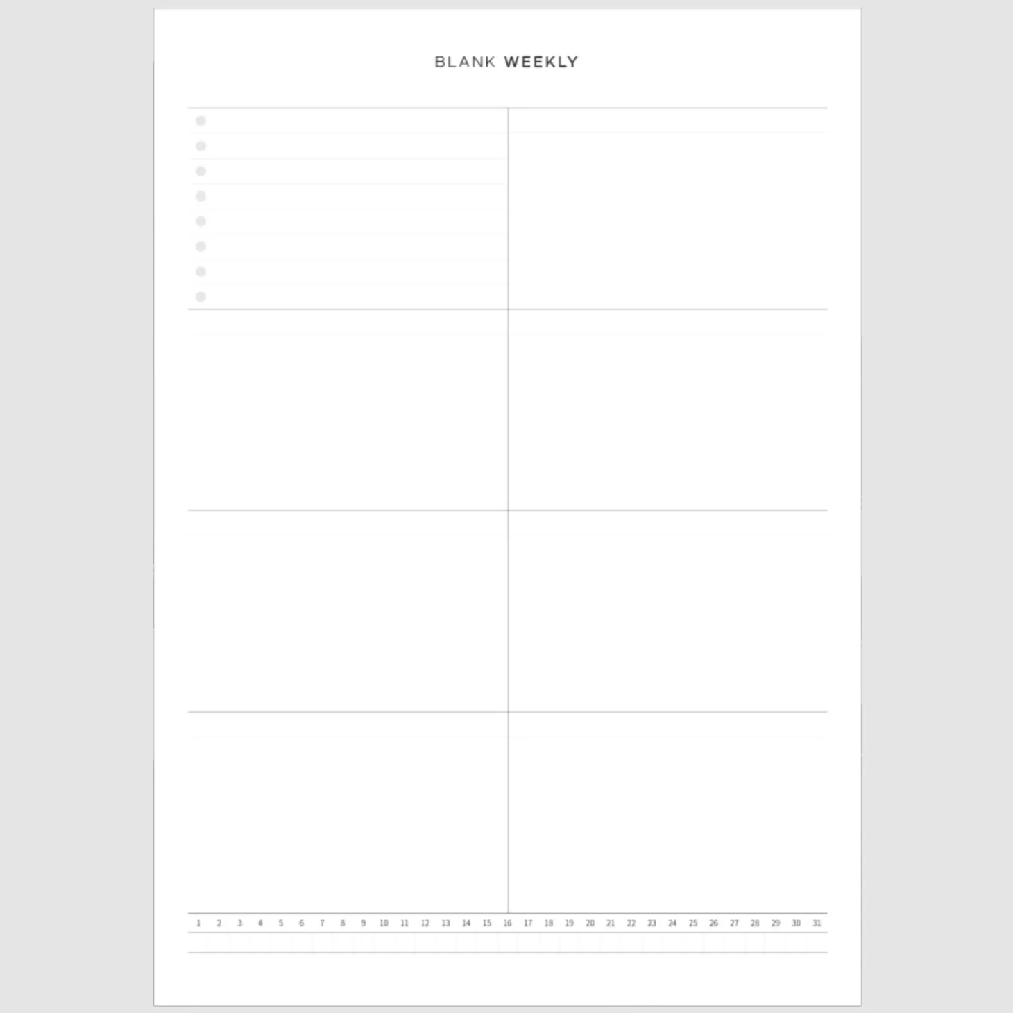 Blank Planning Notepad
