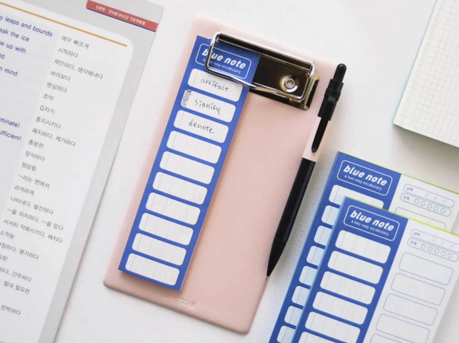Blue Vocabulary Notepad