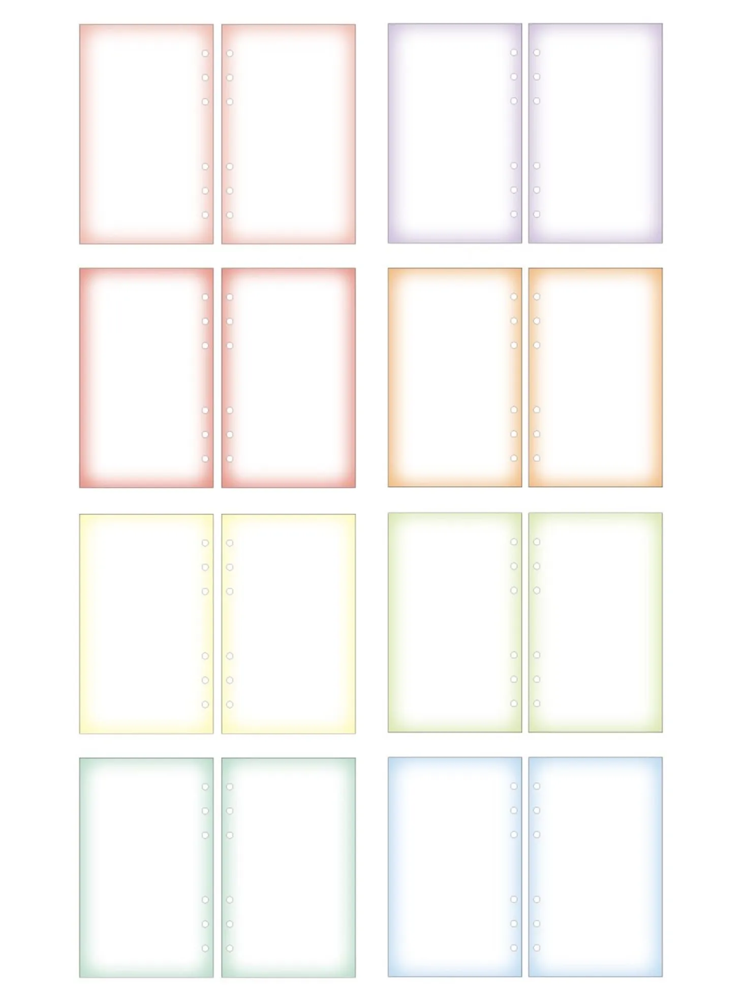 Bulk 6 Ring A6 Gradient Note Refill