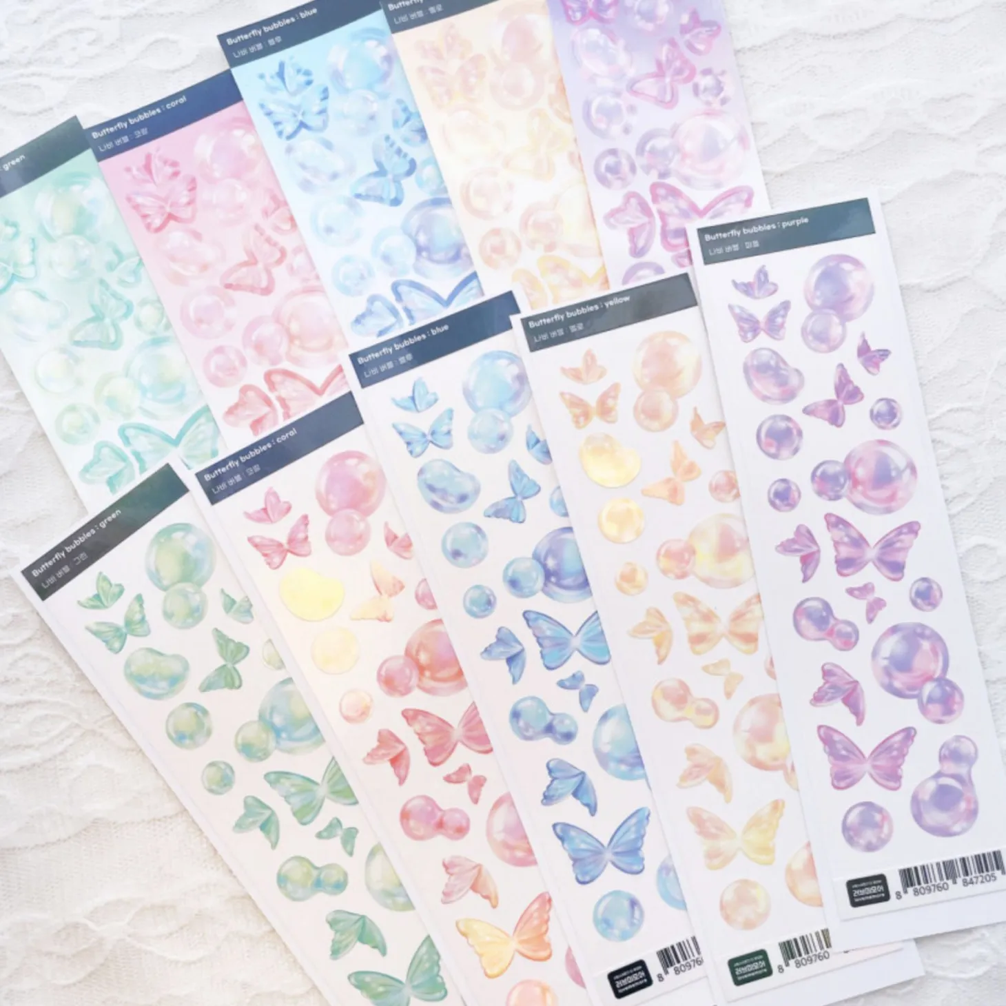 Butterfly Bubble Hologram Slim Sticker