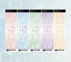 Butterfly Bubble Hologram Slim Sticker