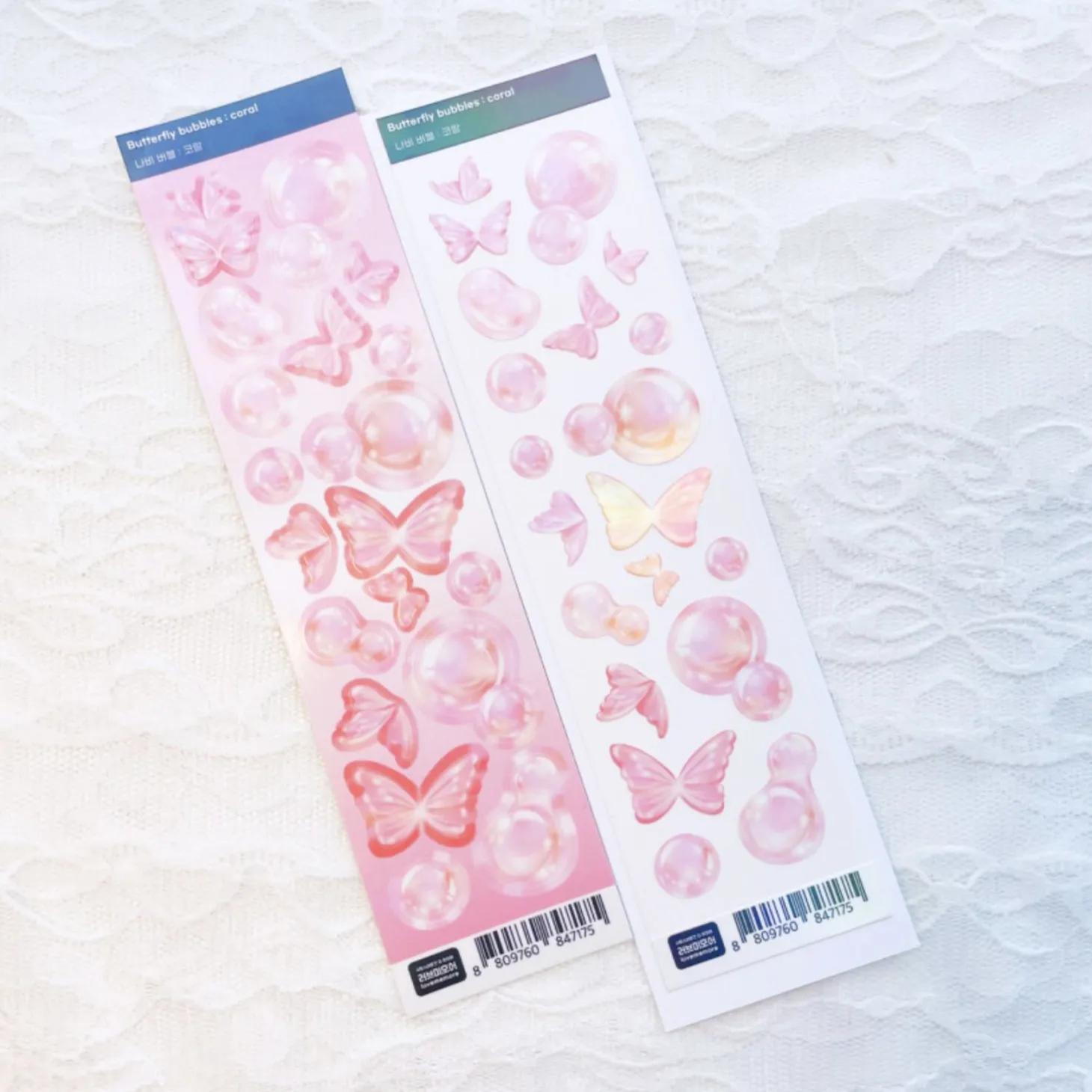 Butterfly Bubble Hologram Slim Sticker