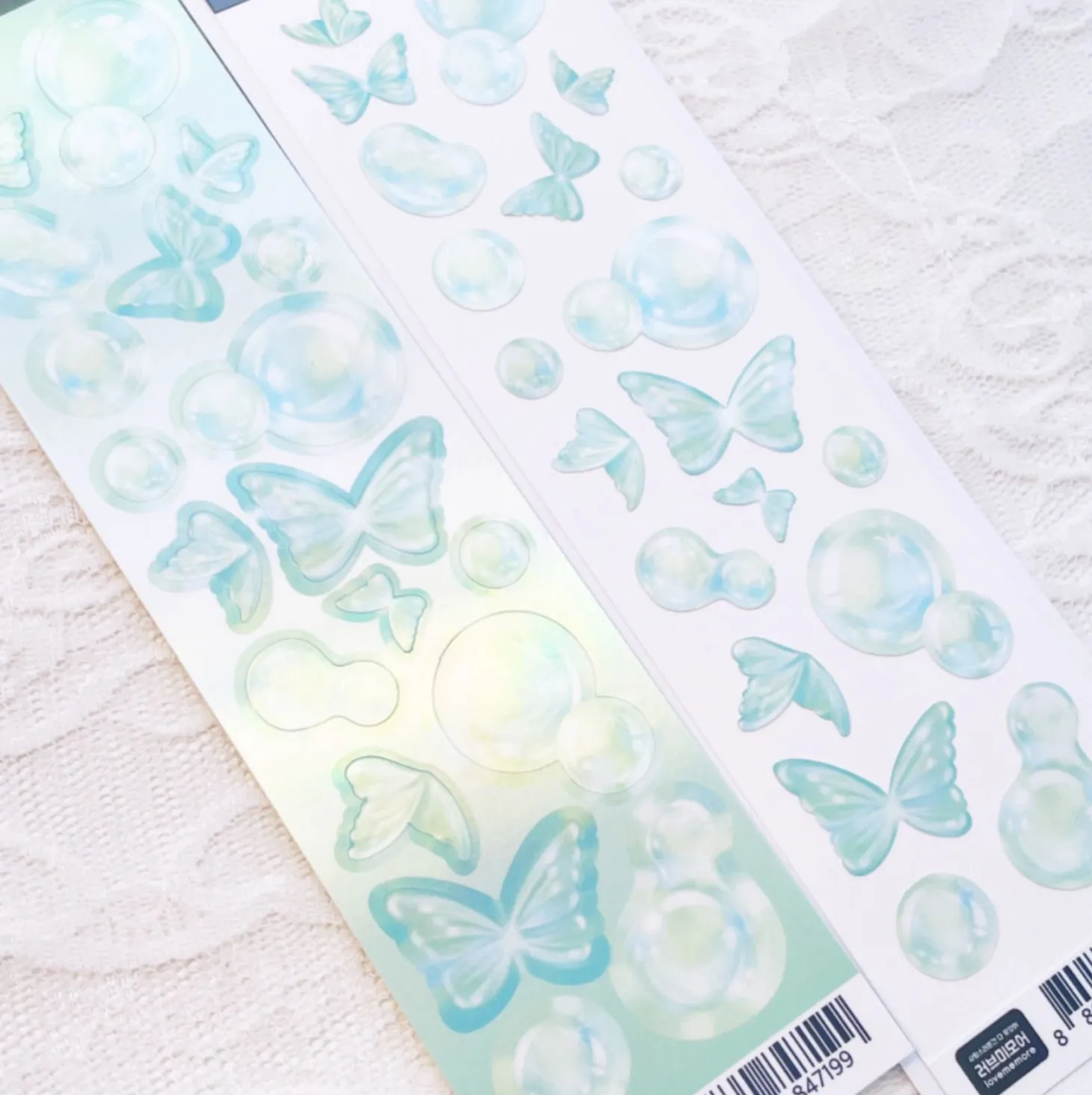Butterfly Bubble Hologram Slim Sticker