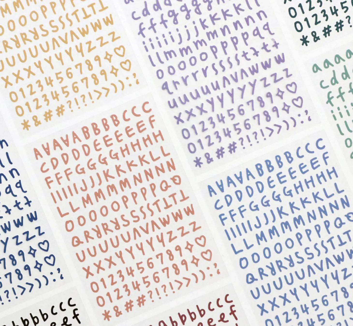 Calligraphy Alphabet&Number Sticker Set