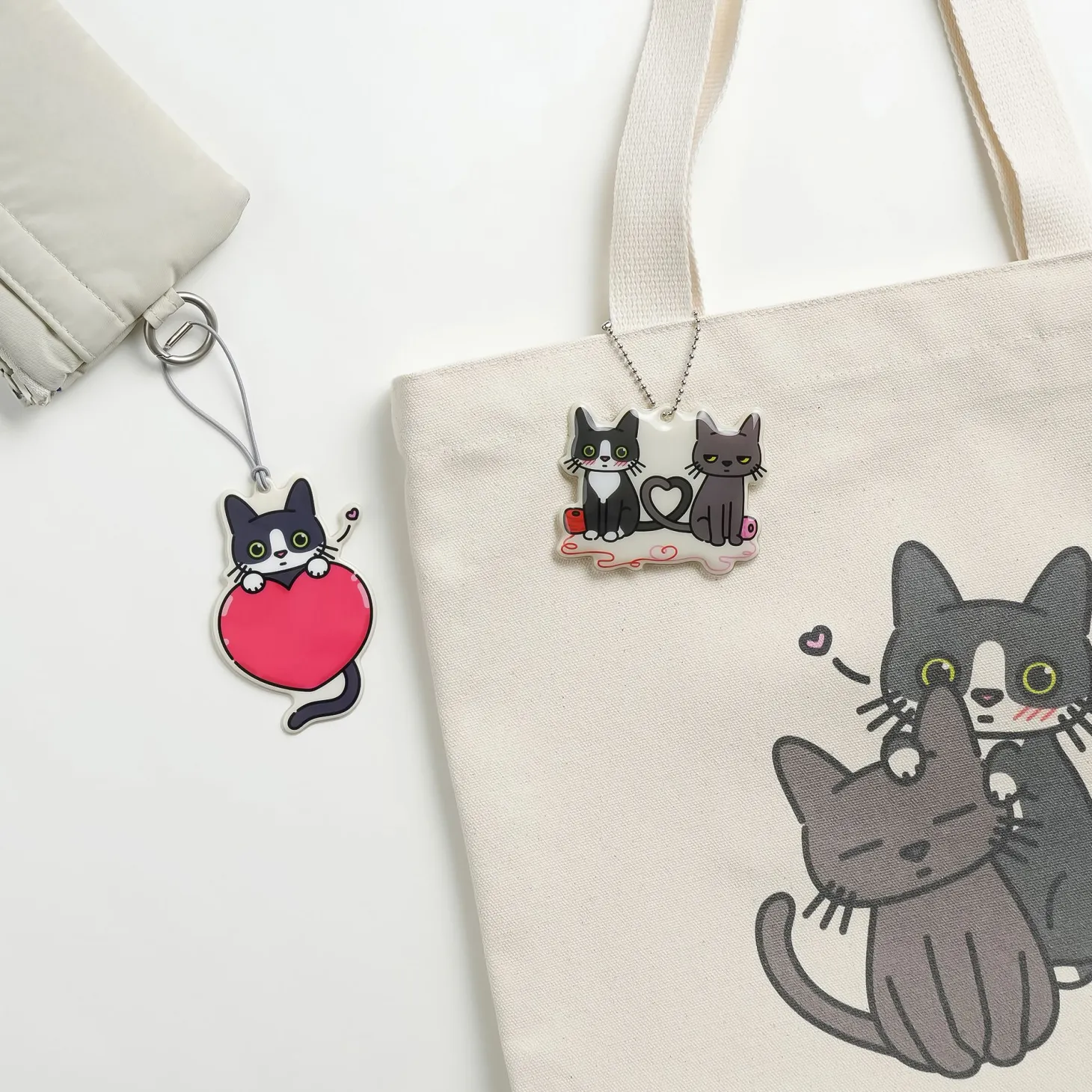 Cat Couple Tote Bag