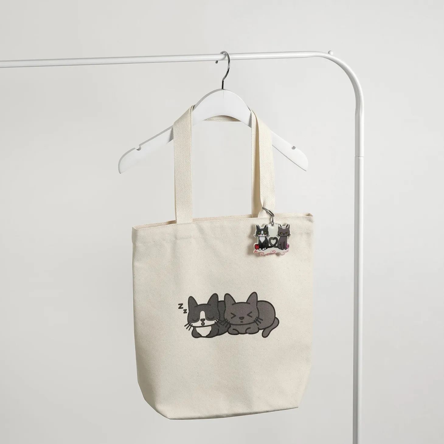 Cat Couple Tote Bag