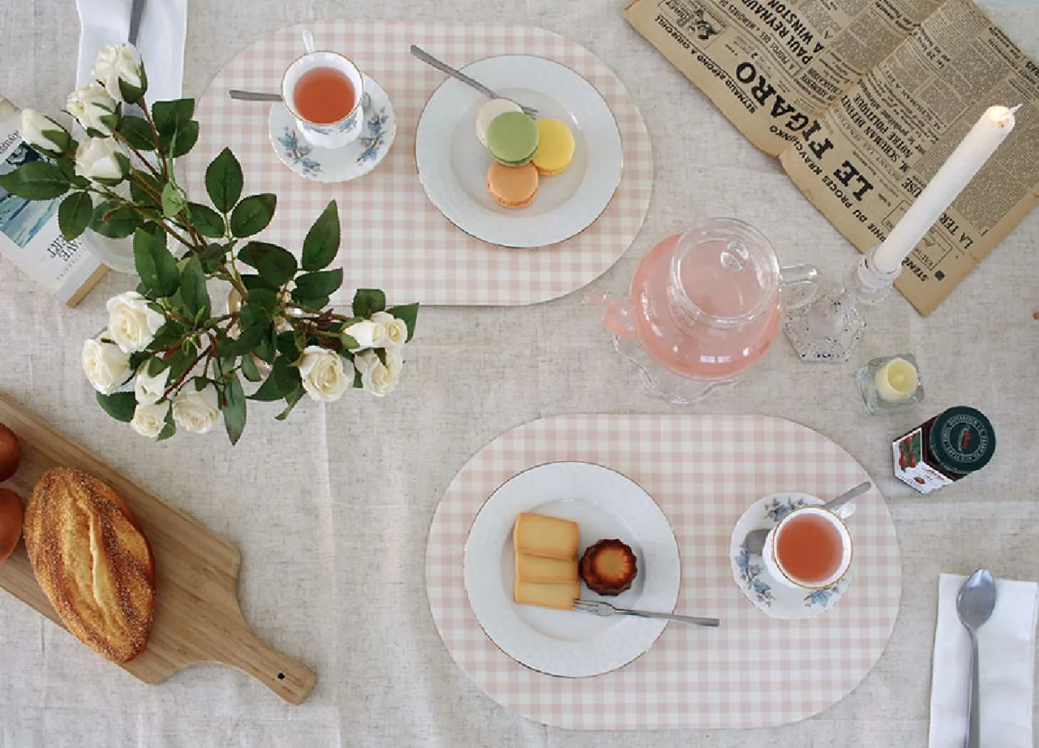 Checkered Vegan Leather Placemat
