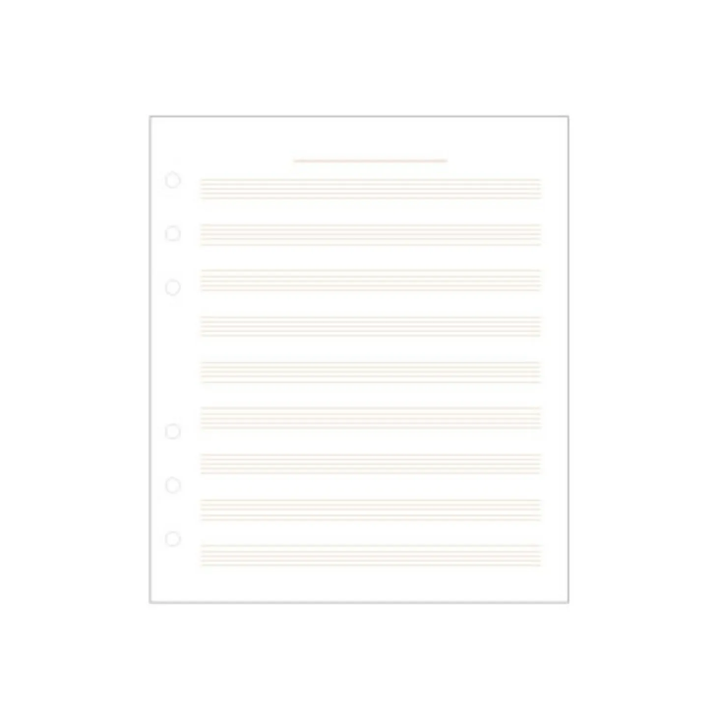 Classic 6 Ring A6 Wide Note Refill
