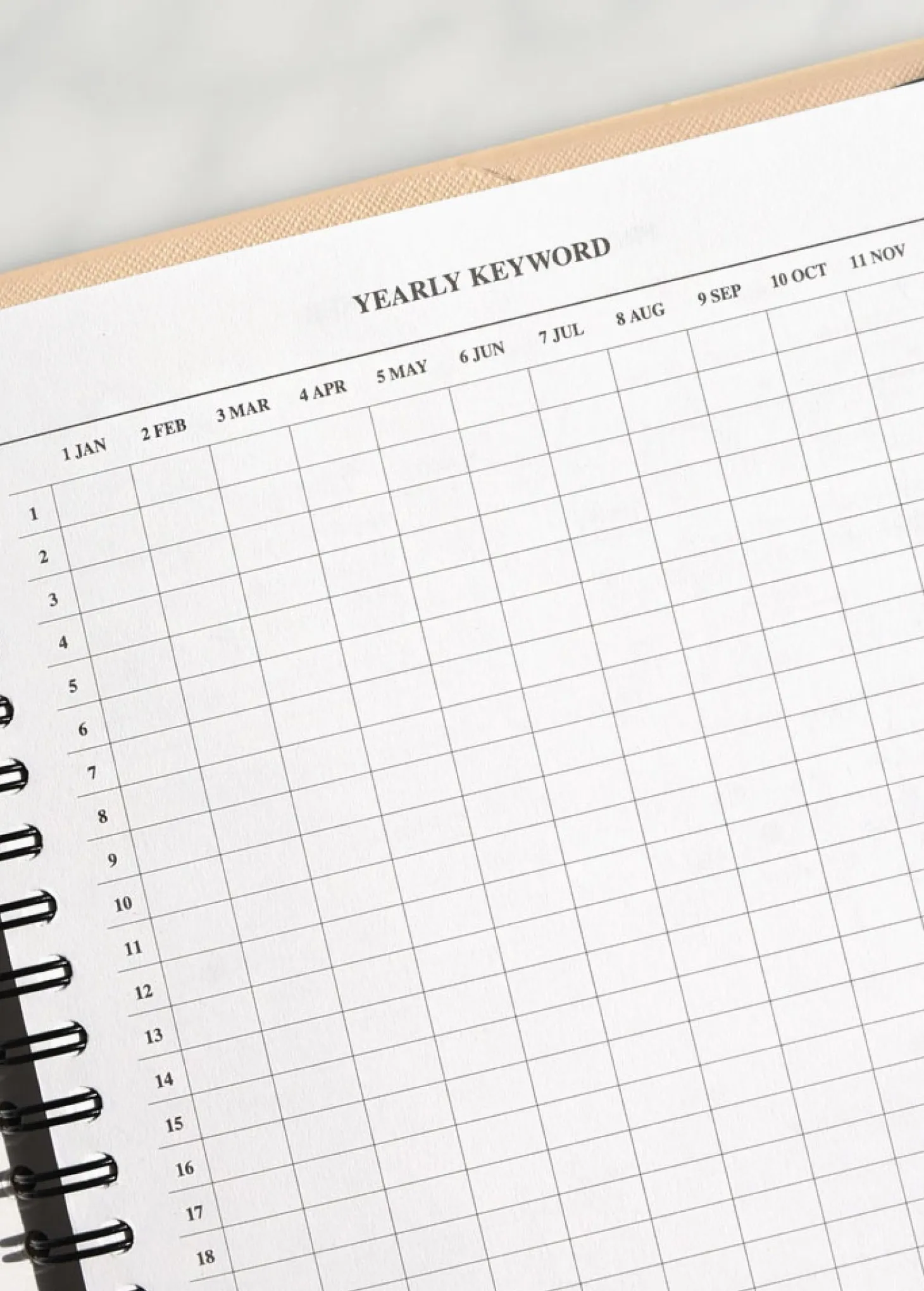 Classy Standard Index Weekly Planner