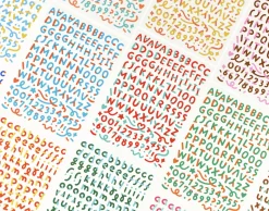 Color Combo Alphabet Removable Sticker