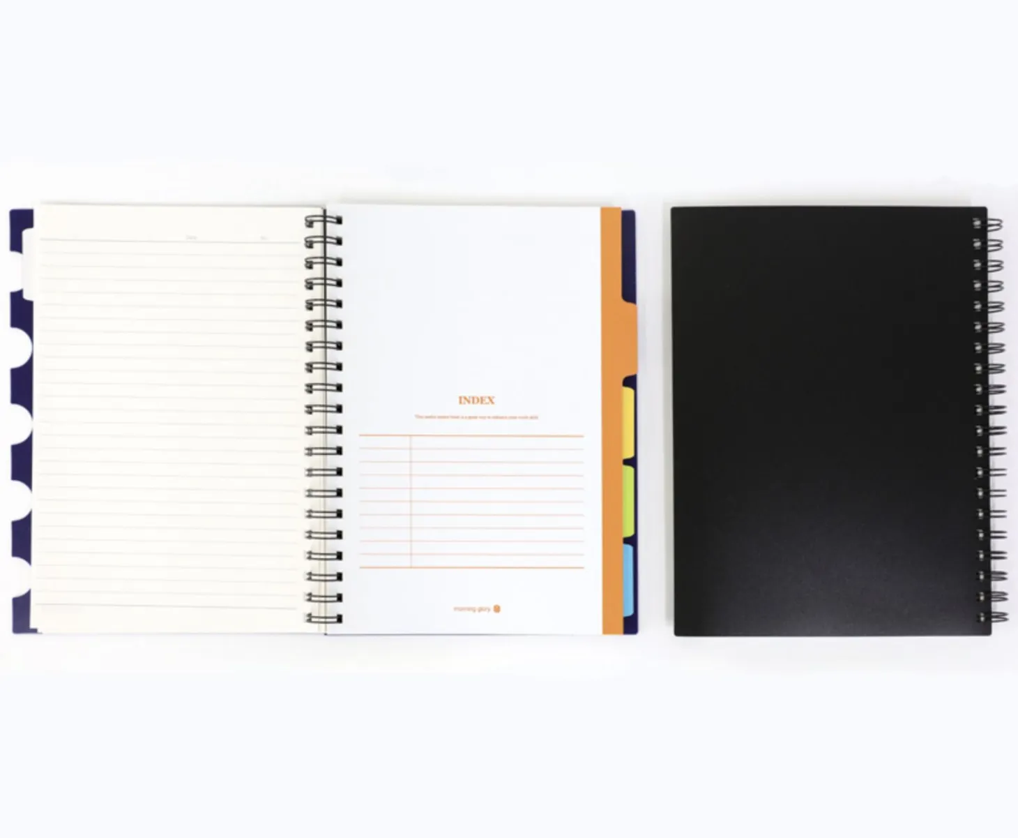 Colorful Index A5 Spiral Lined Notebook
