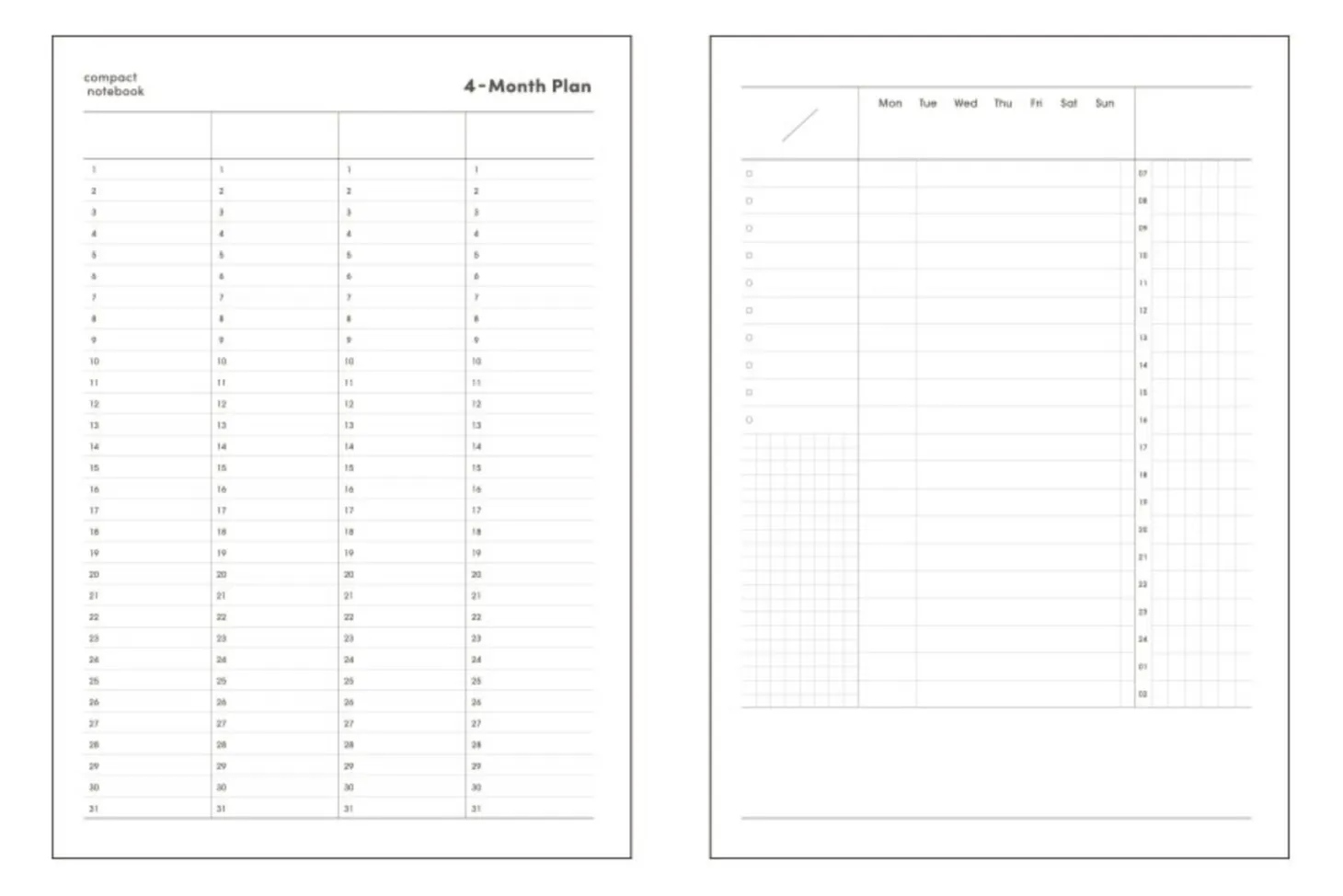 Compact A5 Hardcover Study Log