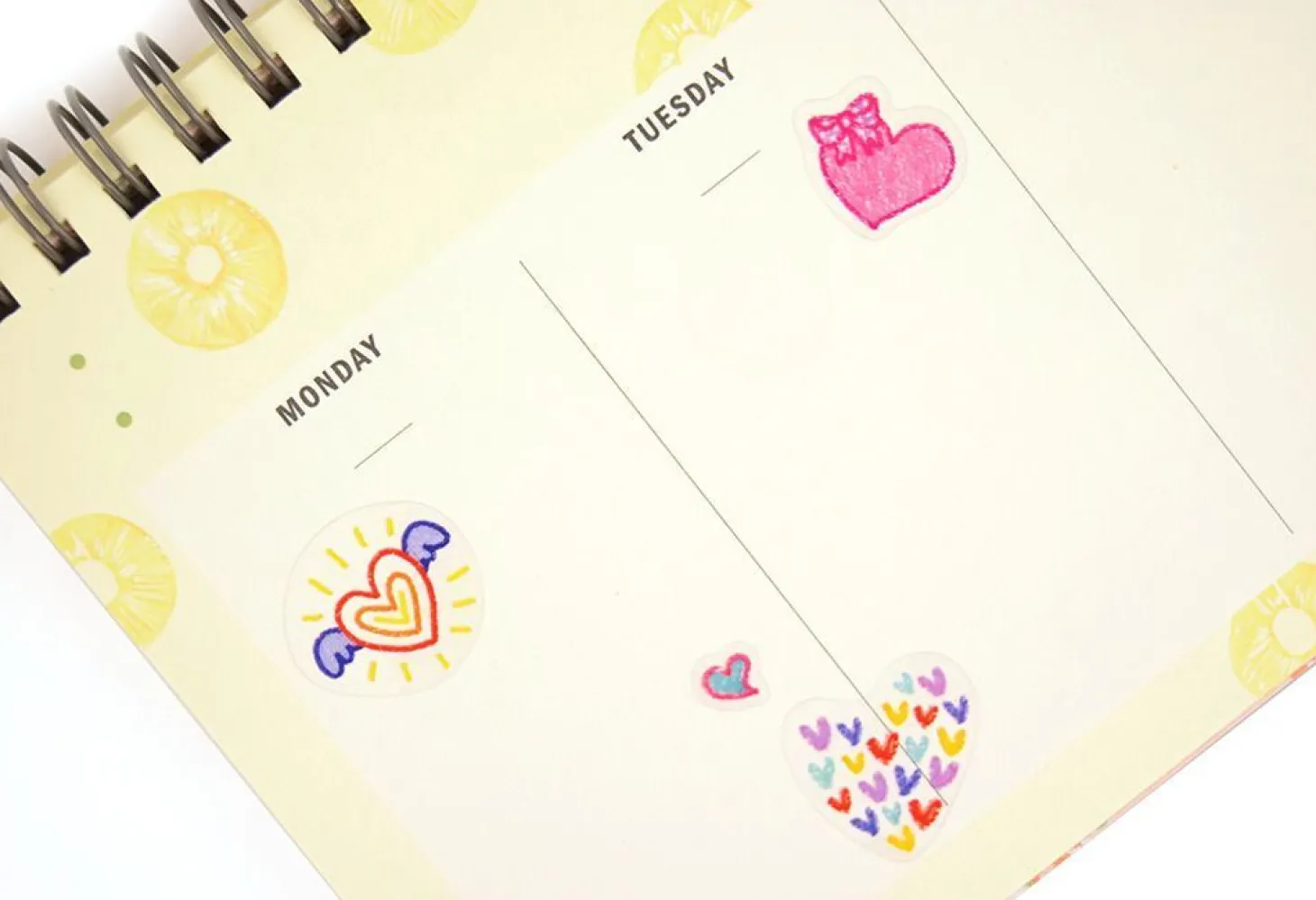 Crayon Heart Deco Sticker