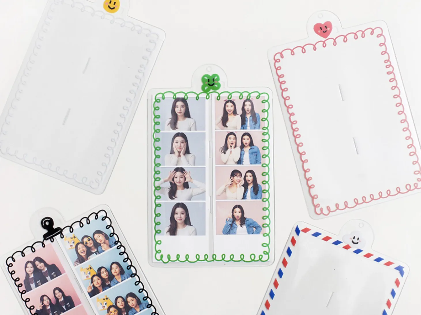 4 Cut Double Photo Holder Key Chain