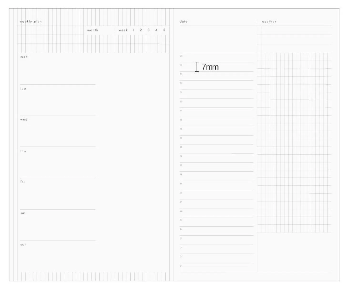 Daily Sequence One-Month Planner