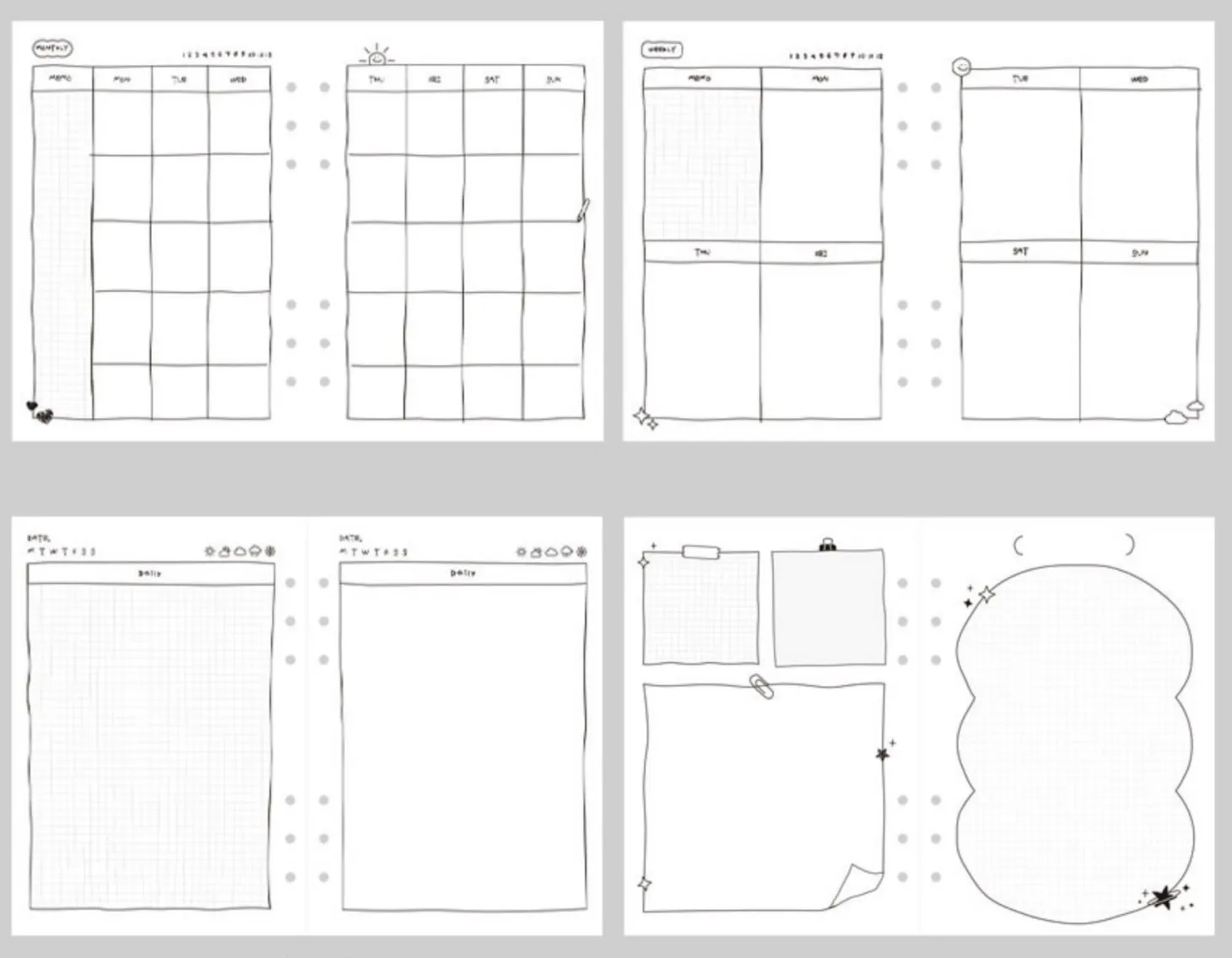 Doodle Bulk 6 Ring A5 Planner Refill