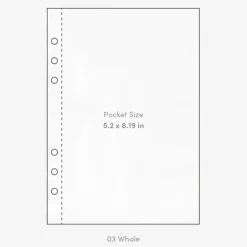 Double-sided 6 Ring A5 Pocket Refill