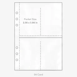 Double-sided 6 Ring A5 Pocket Refill