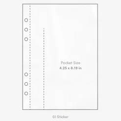 Double-sided 6 Ring A5 Pocket Refill