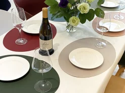 Ellipse Edge Leather Dining Placemat