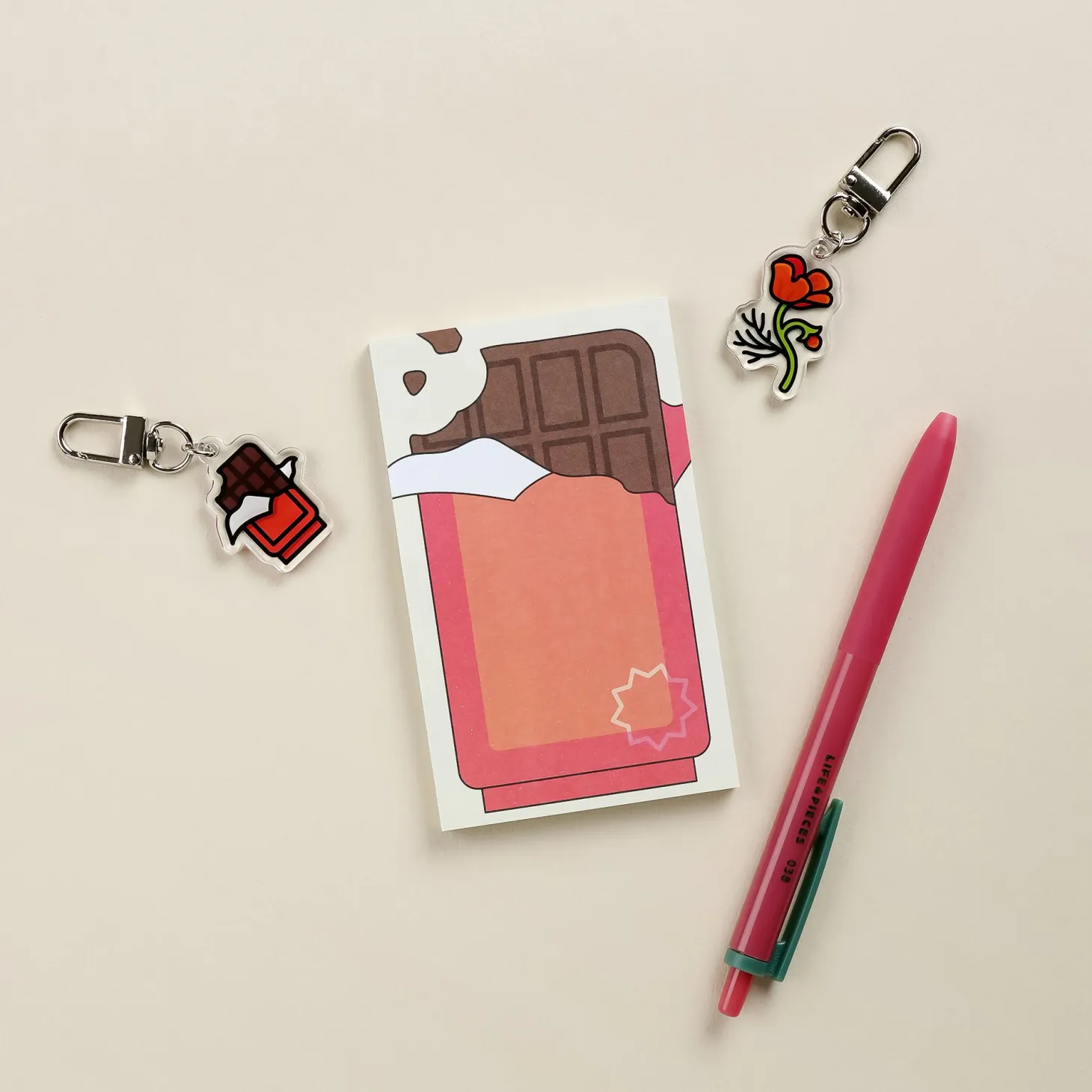 Flower Acrylic Key Ring