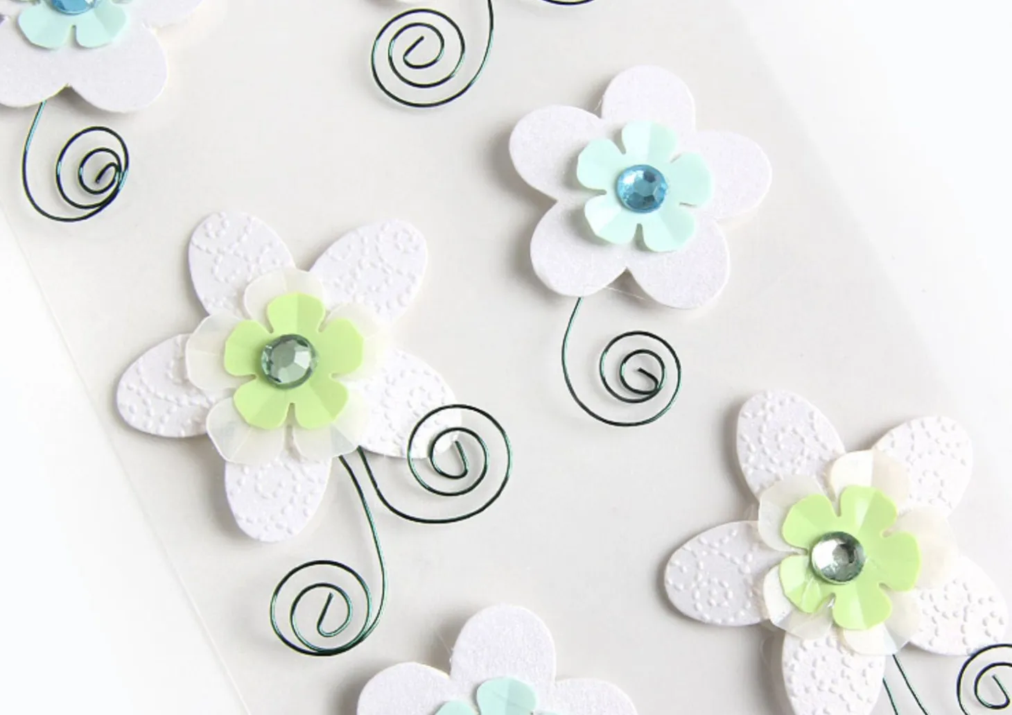 Flower Themed 3D Deco Sticker v1