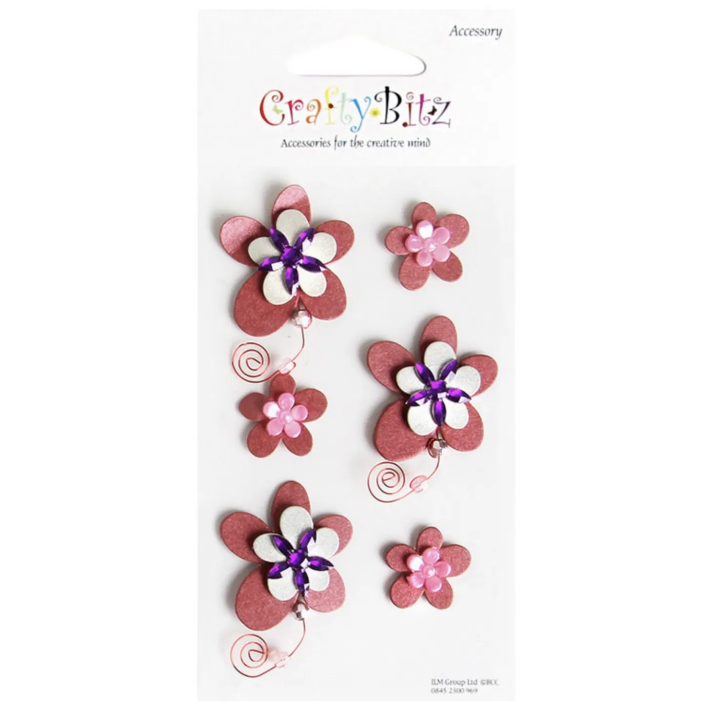 Flower Themed 3D Deco Sticker v1