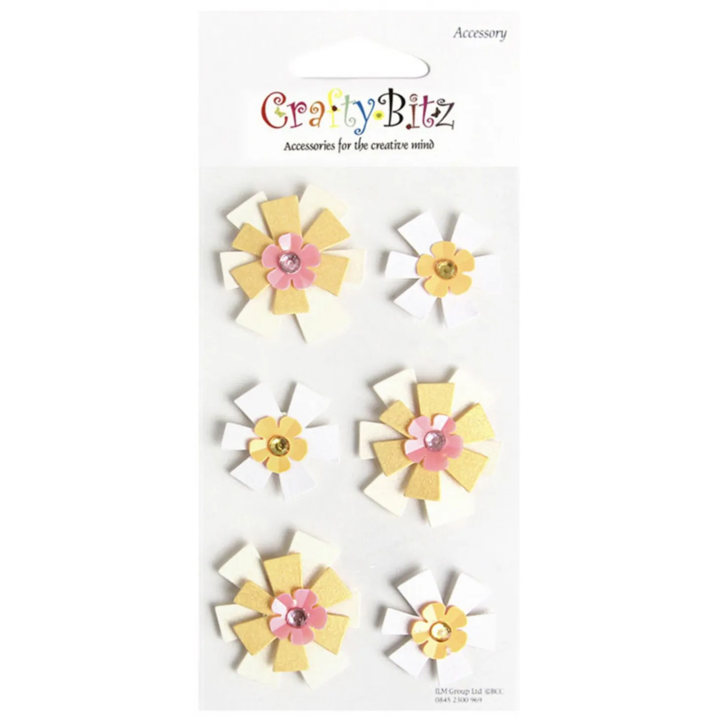 Flower Themed 3D Deco Sticker v1