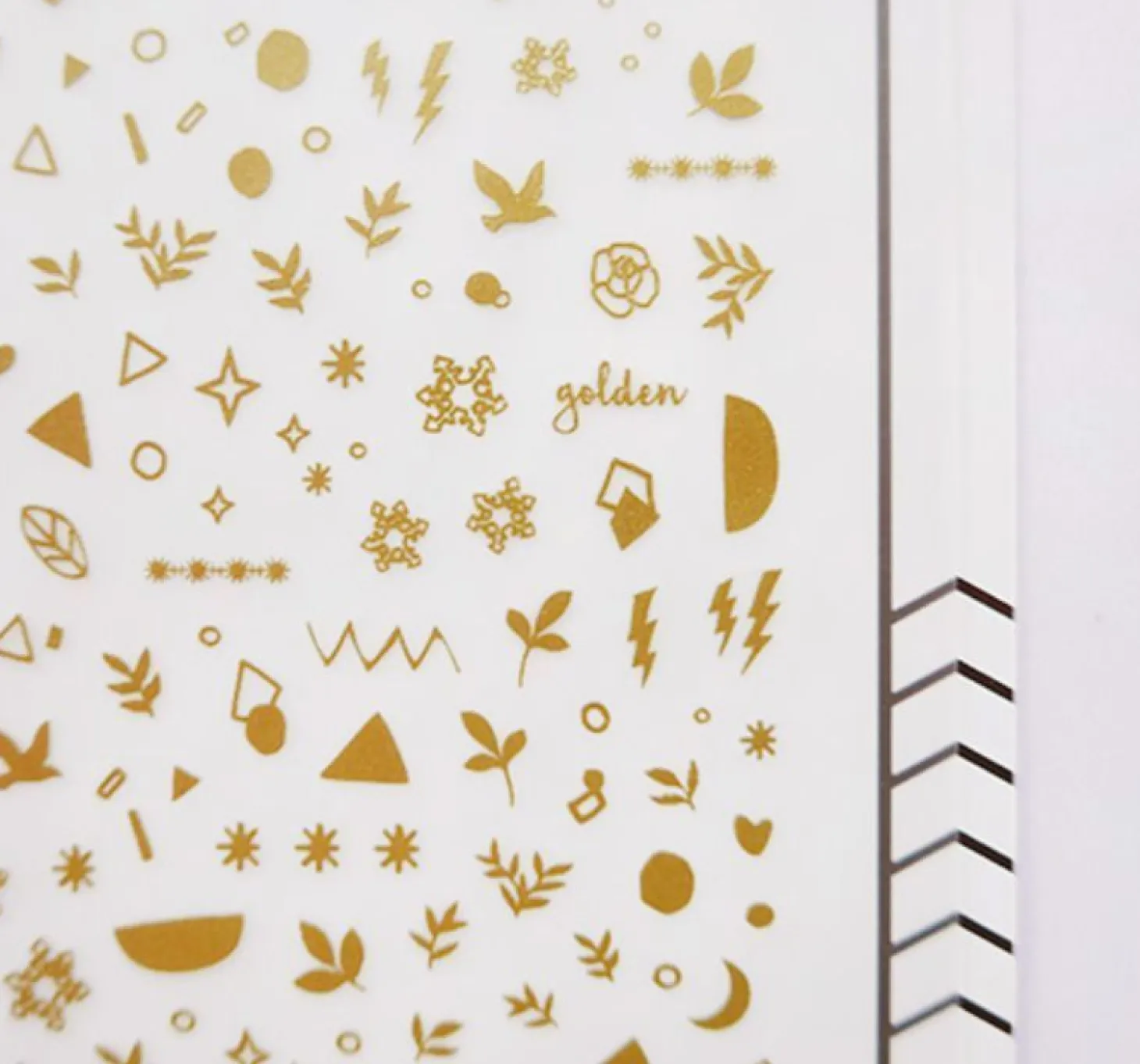 Gold Nail Deco Sticker