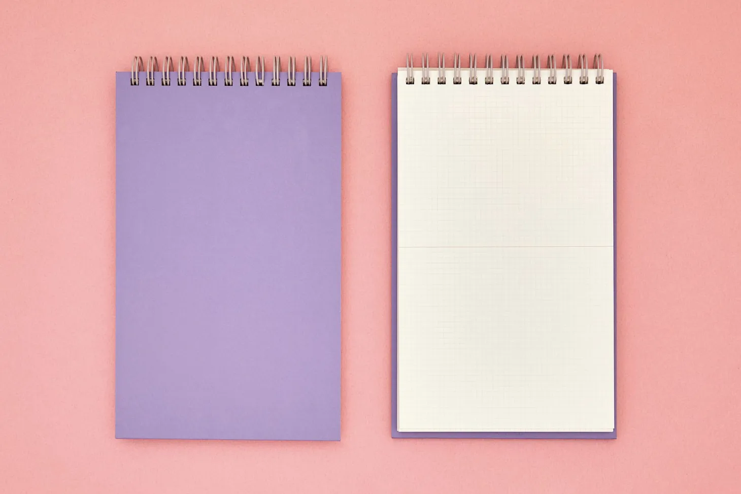 Gray Grid Spiral Notebook