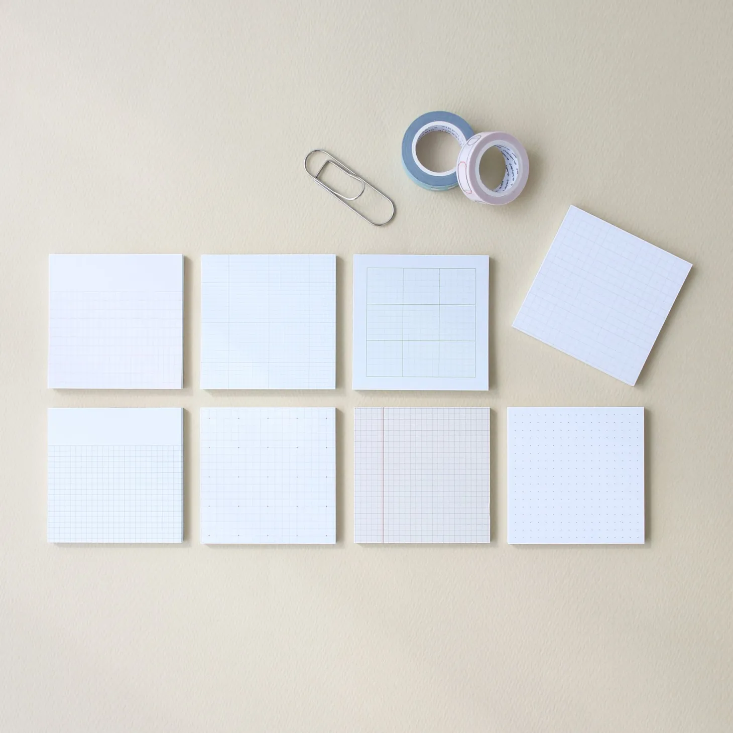 Grid Pattern Sticky Note Set