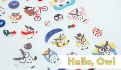 Hello Owl Deco Sticker
