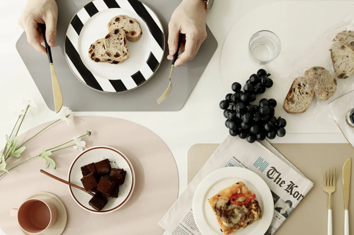 Hexagon Two Tone Color Placemat