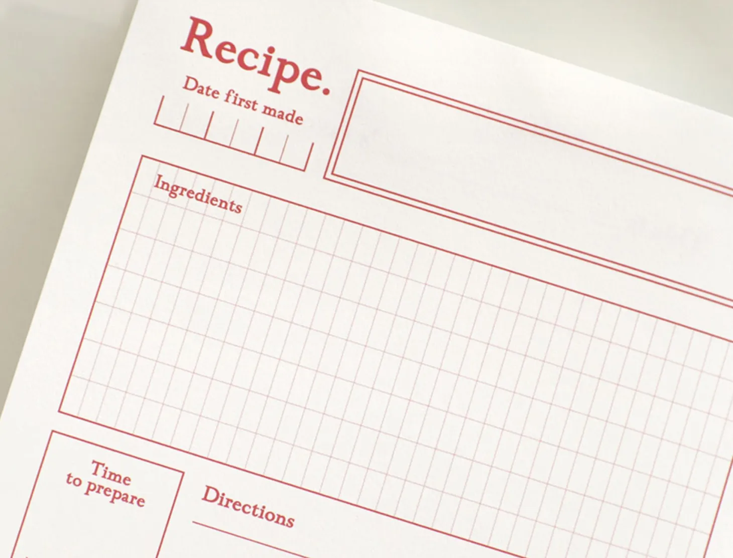 Homemade Cookbook Recipe Journal