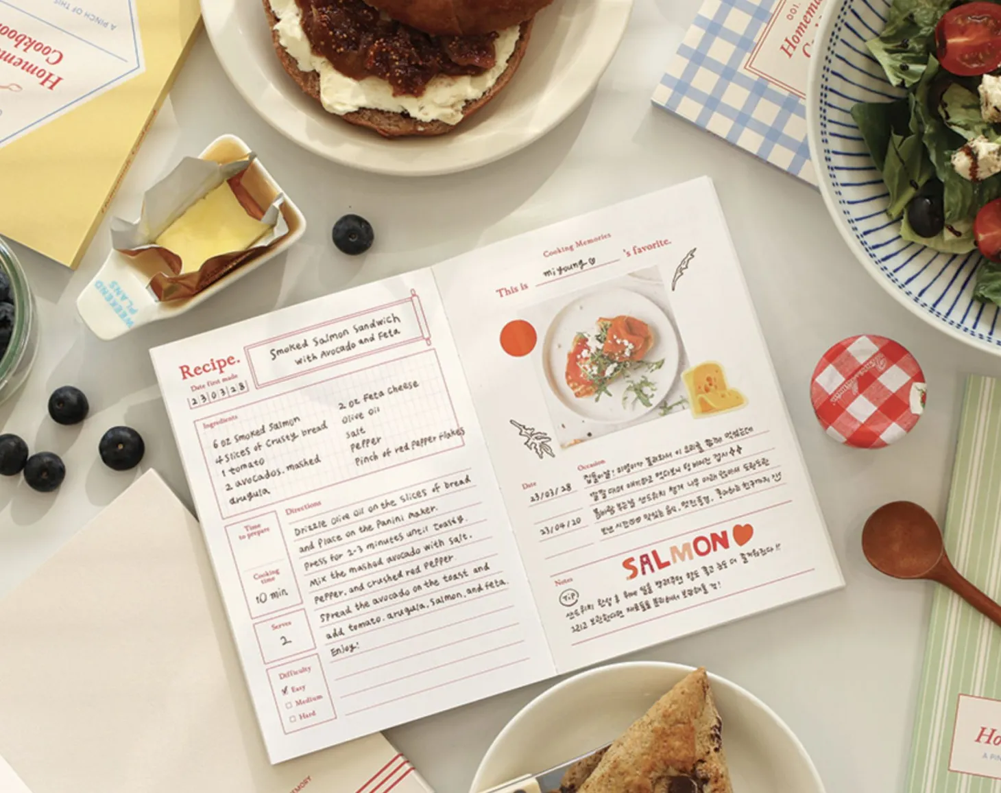 Homemade Cookbook Recipe Journal