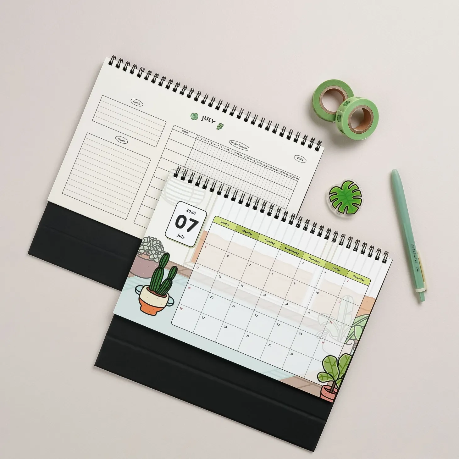 2026 Houseplant Large Spiral Calendar