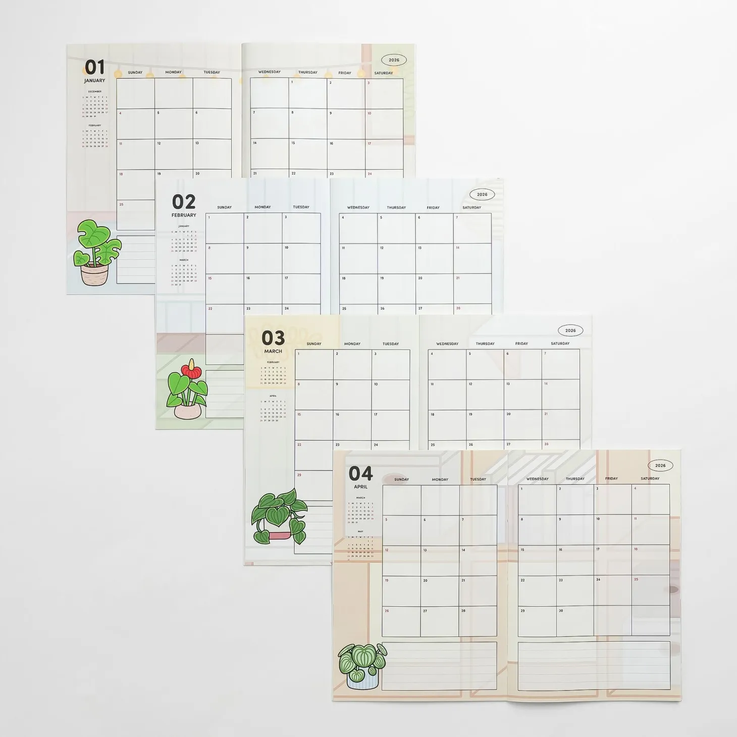2026 Houseplant Monthly Planner