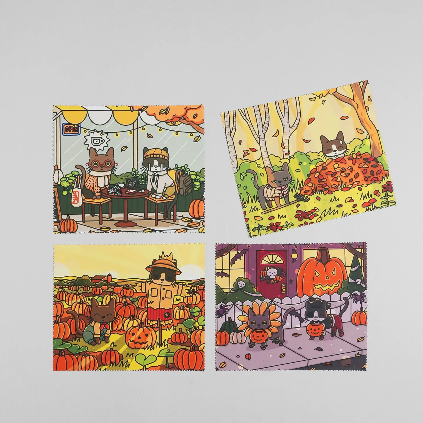 Lana Cat Autumn Screen Cloth