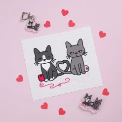 Lana & Tuxedo Cat Acrylic Magnet