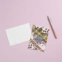 Lana & Tuxedo Cat Postcard