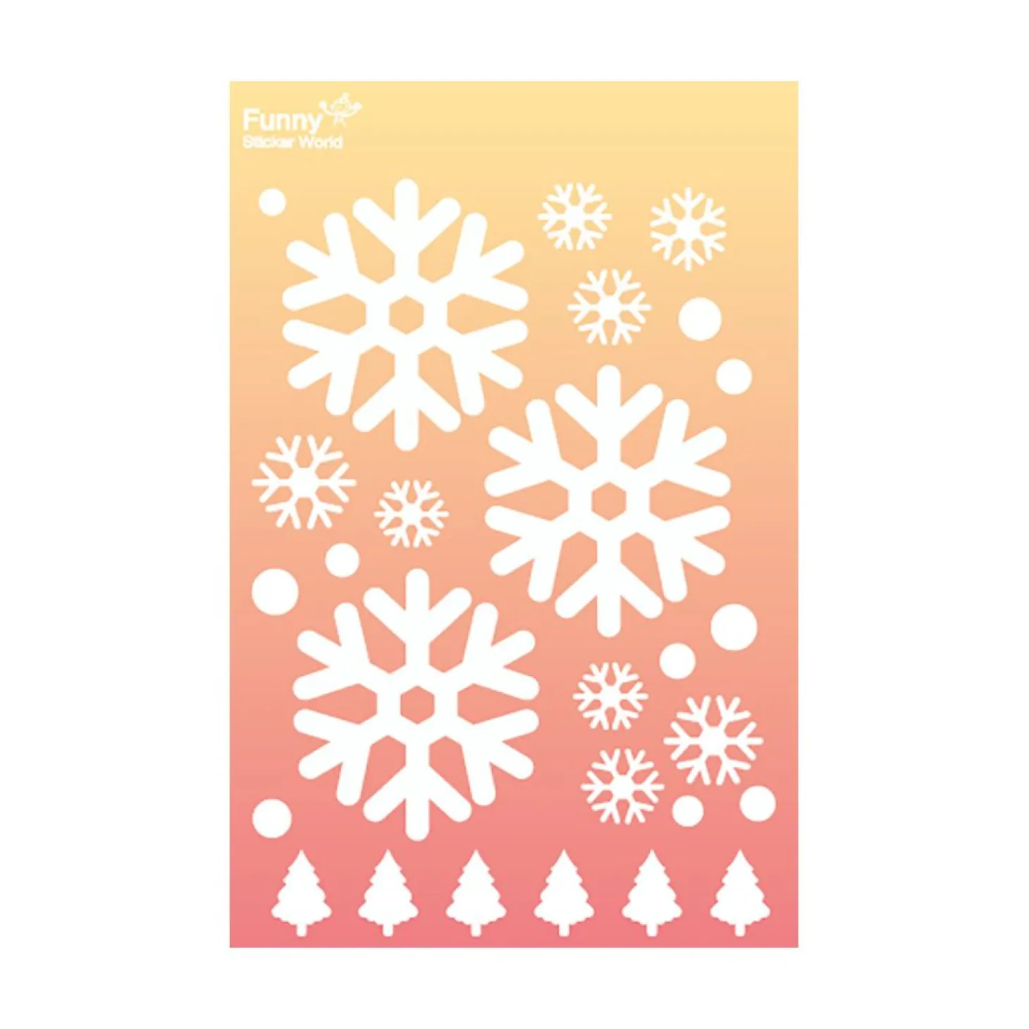 Large A4 Snowflake Felt Deco Sticker