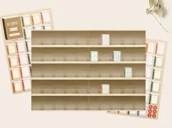 Large Bookshelf Poster & Sticker Set