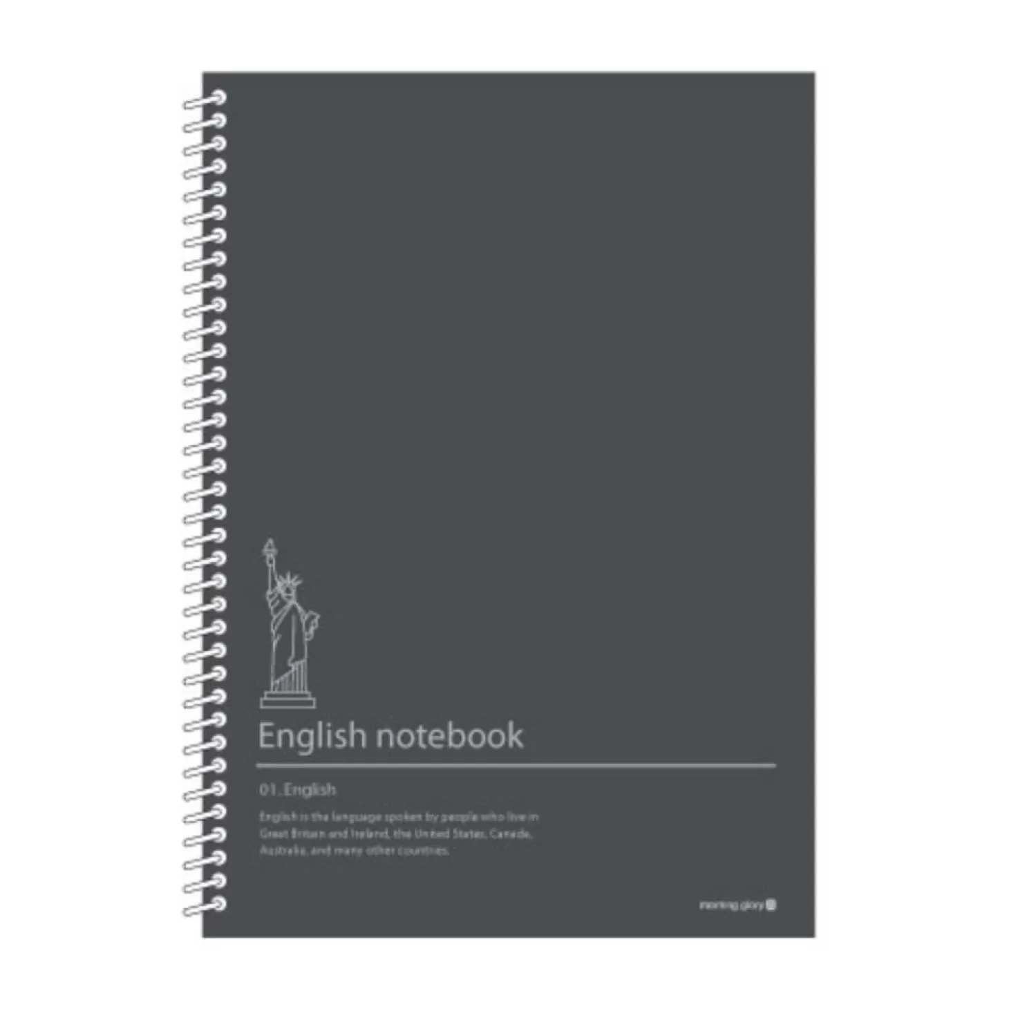 Large English Spiral Language Notebook